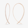 14K rose gold large diamond upside down hoops