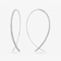 14K white gold large diamond upside down hoops