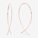 14K rose gold upside down hoops small with diamonds
