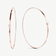14K rose gold magic hoops large flat with diamonds