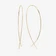 14K yellow gold upside down hoops small