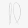 14K white gold upside down hoops small