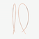 14K rose gold upside down hoops small
