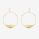 14K yellow gold large eclipse hoops