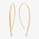 14K yellow gold small flat hooked on hoops