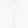 14K yellow gold petite nude chain hand lariat