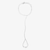 14K white gold petite nude chain hand lariat