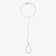 14K rose gold petite nude chain hand lariat