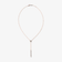 14K rose gold cluster diamond chime lariat necklace