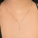 Cluster diamond chime lariat necklace - on model