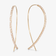 14K yellow gold upside down hoops cluster diamond