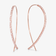 14K rose gold upside down hoops cluster diamond