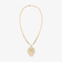 14K yellow gold diamond lion beast amulet necklace