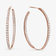14K rose gold legacy graduating diamond hoops