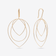 14K yellow gold large three tier earrings