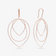 14K rose gold large three tier earrings