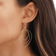 Large three tier earrings - on model