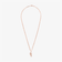 14K rose gold mini diamond wing amulet necklace