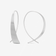 14K white gold upside down hoops small glam