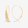 14K yellow gold upside down hoops small glam