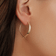 Upside down hoops small glam - on model