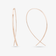 14K rose gold small flat upside down hoops