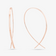14K rose gold small flat upside down hoops
