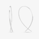 14K white gold small flat upside down hoops