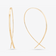 14K yellow gold small flat upside down hoops