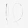 14K white gold upside down hoops large flat