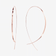14K rose gold upside down hoops large flat