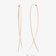 14K yellow gold upside down hoops narrow flat