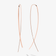 14K rose gold upside down hoops narrow flat