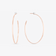14K rose gold large solo diamond sunrise hoops