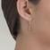 Upside down hoops small solo wire diamond - on model
