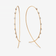 14K yellow gold upside down hoops large multi solo diamond