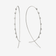 14K white gold upside down hoops large multi solo diamond