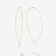14K yellow gold upside down hoops large