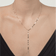 Nude lariat necklace - on model