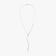 14K white gold nude lariat necklace