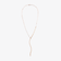 14K rose gold nude lariat necklace