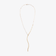 14K yellow gold nude lariat necklace