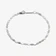 14K white gold nude chain anklet