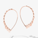 14K rose gold upside down hoops small gypsy disc