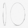 14K white gold magic hoops medium flat