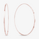 14K rose gold magic hoops medium flat