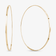 14K yellow gold magic hoops medium flat