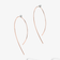 14K rose gold small solo diamond hooked on hoops