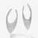 14K white gold large blake fringe hoops