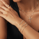 Small butterfly diamond ring-on model